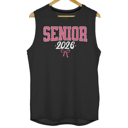 Senior 2026 Pink Coquette Bow Class Of 2026 Graduation Women Unisex Tank Top - Best Gift Smart