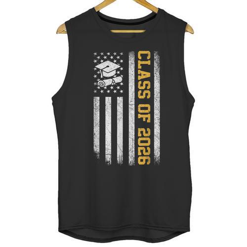 Senior 26 Class Of 2026 American Flag Graduation 2026 Unisex Tank Top - Best Gift Smart