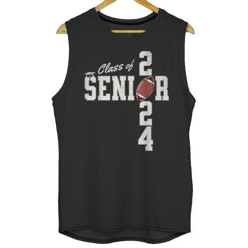 Senior Class Of 2024 Football Graduation Party Favors 2024 Unisex Tank Top - Best Gift Smart