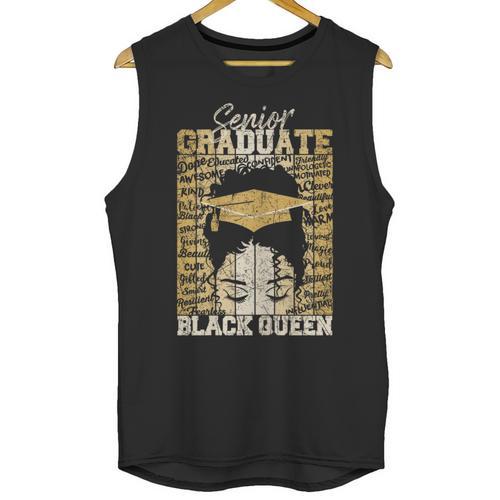 Senior Graduate 2024 Queen Graduation Educated Melanin Unisex Tank Top - Best Gift Smart