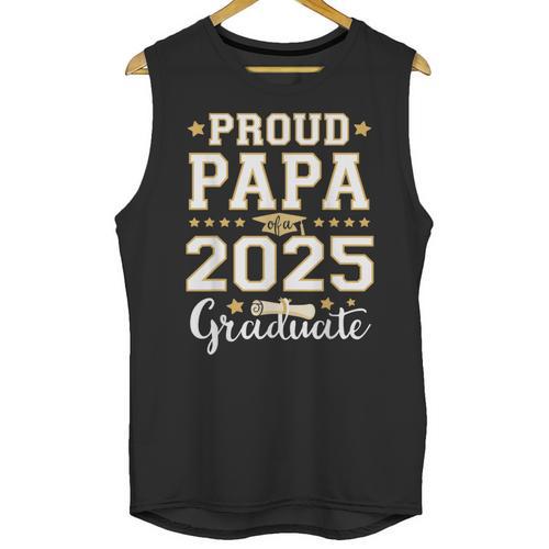 Senior Graduation Proud Papa 2025 Graduate Class Matching Unisex Tank Top - Best Gift Smart