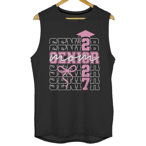 Senior Mom 2027 Class Of 2027 Coquette Bow Graduation 2027 Unisex Tank Top - Best Gift Smart