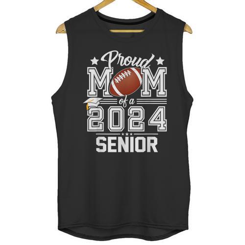 Senior Mom Class Of 2024 Football Proud Mom Graduation Unisex Tank Top - Best Gift Smart