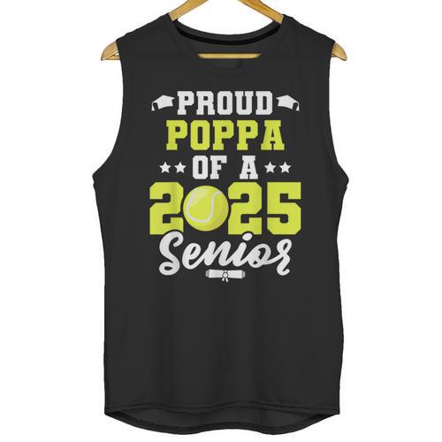 Senior Poppa 2025 Tennis Class Of 2025 Graduation Unisex Tank Top - Best Gift Smart