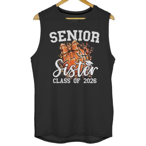 Senior Sister Class Of 2026 Coquette Basketball Graduation Unisex Tank Top - Best Gift Smart