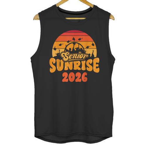 Senior Sunrise Class Of 2026 Graduation Proud Graduate Retro Unisex Tank Top - Best Gift Smart