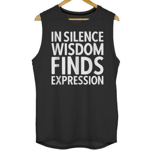 In Silence Wisdom Finds Expression Introvert Quote Unisex Tank Top - Raresse