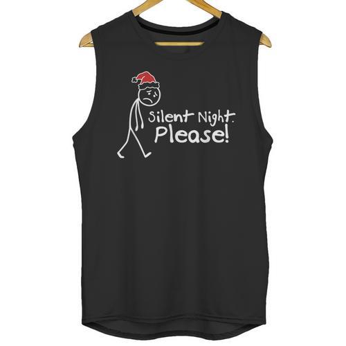 Silent Night Please Christmas Introvert Unisex Tank Top - Raresse