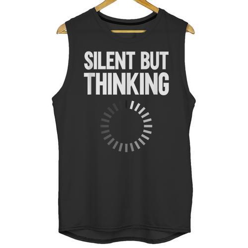 Silent But Thinking Introvert Unisex Tank Top - Raresse