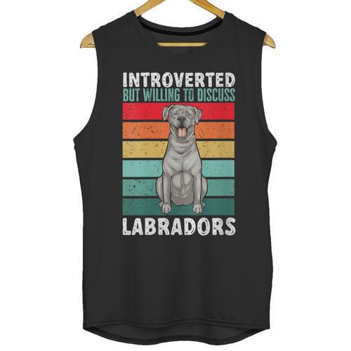 Silver Labrador Retriever Introvert Silver Lab Unisex Tank Top - Raresse