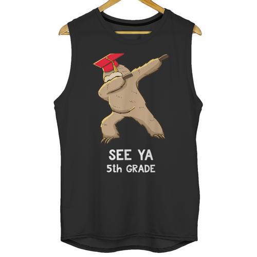 Sloth Dabbing 5th Grade Graduation Shirt Fifth Grade Grad Unisex Tank Top - Best Gift Smart