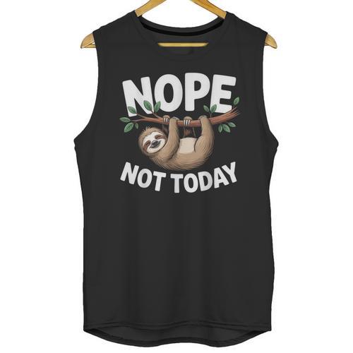 Sloth Shirts Cute Introvert Nope Not Today Sloth Unisex Tank Top - Raresse