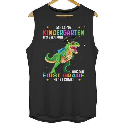 So Long Kindergarten Graduation Class 2025 Dinosaur Kids Unisex Tank Top - Best Gift Smart