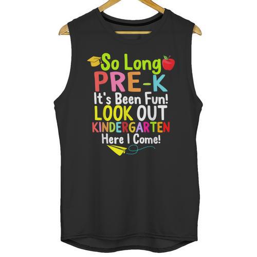 So Long Pre-K Kindergarten Here I Come Graduation Kids Unisex Tank Top - Best Gift Smart