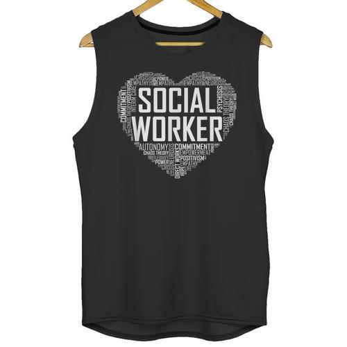 Social Worker T Shirt Love Month Graduation Tshirt Unisex Tank Top - Best Gift Smart