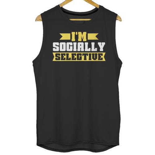 Im Socially Selective Introvert Unisex Tank Top - Raresse
