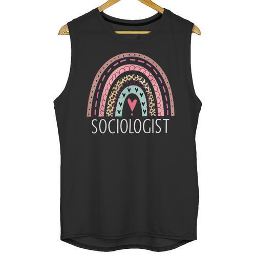 Sociologist Sociology Teacher Graduation Rainbow Unisex Tank Top - Best Gift Smart