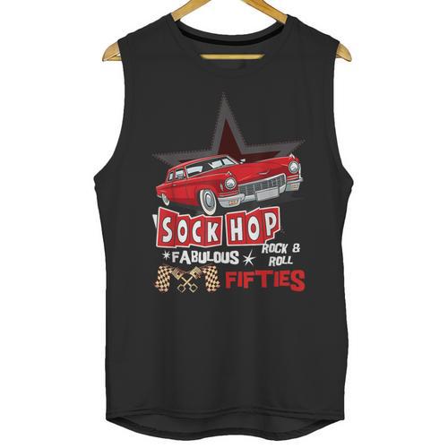 Sock Hop Fabulous Fifties Rock N Roll Automobile Nostalgia Unisex Tank Top - Figerry