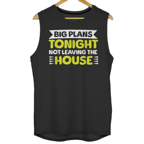 Staying Alone Big Plans Tonight Ideal For Introverts Unisex Tank Top - Raresse