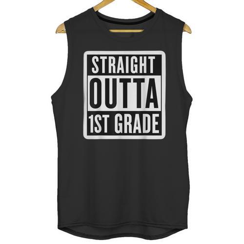 Straight Outta 1st Grade First Graduate Graduation Student Unisex Tank Top - Best Gift Smart