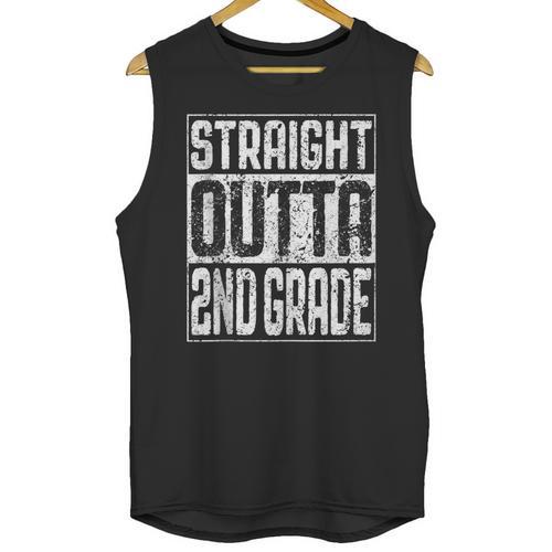Straight Outta 2nd Grade Shirt Second Grade Graduation Unisex Tank Top - Best Gift Smart