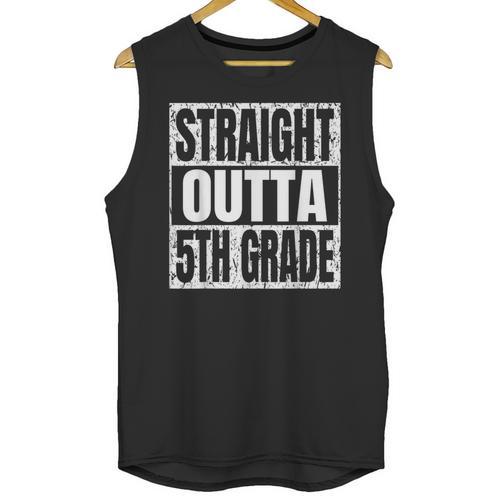 Straight Outta 5th Grade Graduation Motivational Unisex Tank Top - Best Gift Smart