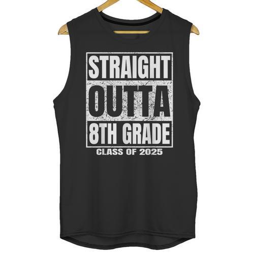 Straight Outta 8th Grade Graduation 2025 Eighth Grade Unisex Tank Top - Best Gift Smart