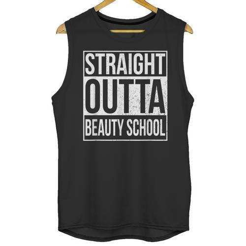 Straight Outta Beauty School Graduation Distressed Unisex Tank Top - Best Gift Smart