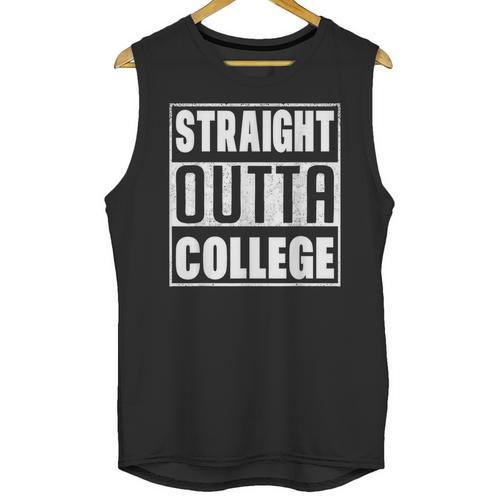Straight Outta College Graduate Graduation 2025 Grad Men Unisex Tank Top - Best Gift Smart