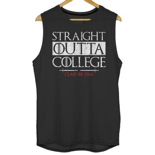 Straight Outta College Shirt Class Of 2018 Graduation Unisex Tank Top - Best Gift Smart