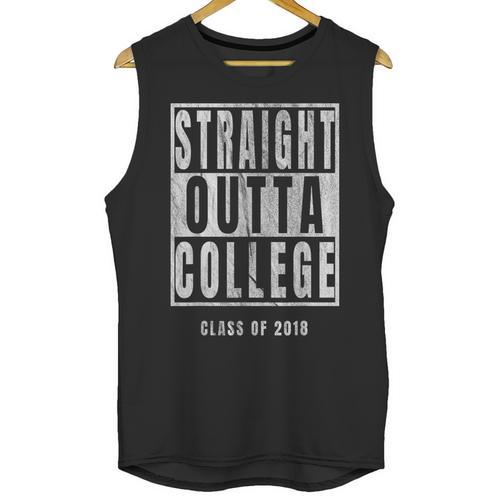Straight Outta College s Graduation Unisex Tank Top - Best Gift Smart