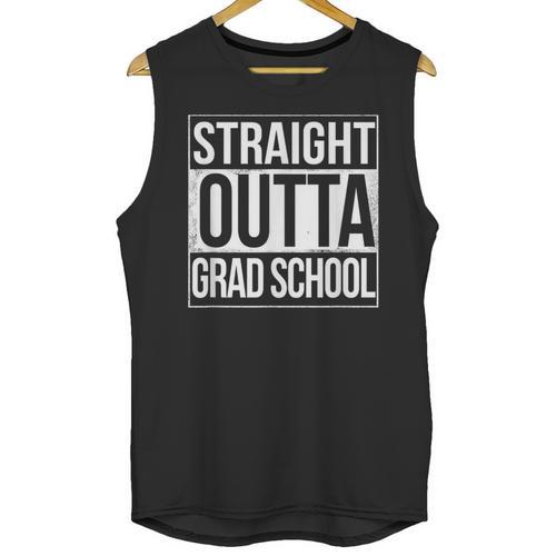 Straight Outta Grad School Graduation T Shirt Gift Unisex Tank Top - Best Gift Smart