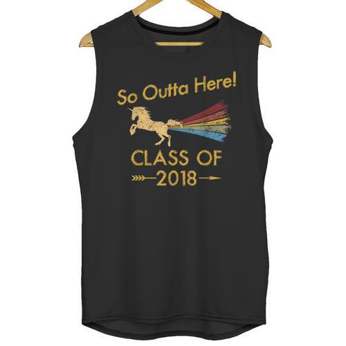 STRAIGHT OUTTA HIGH SCHOOL 2018 Grad Graduation Shirt Unisex Tank Top - Best Gift Smart