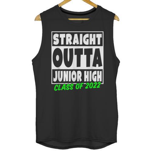 Straight Outta Junior High School Class Of 2022 Graduation Unisex Tank Top - Best Gift Smart