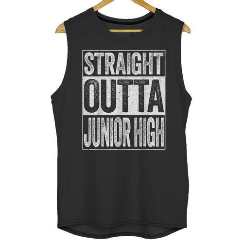 Straight Outta Junior High Shirt Graduation Unisex Tank Top - Best Gift Smart
