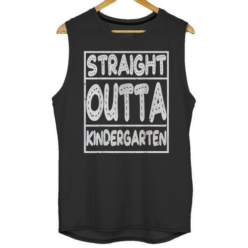 Straight Outta Kindergarten Shirt Great Graduation Idea Unisex Tank Top - Best Gift Smart