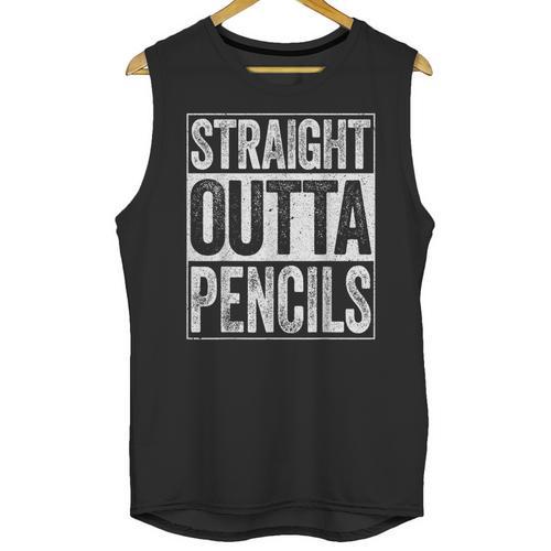 Straight Outta Pencils Shirt Kids Boy Girl School Graduation Unisex Tank Top - Best Gift Smart