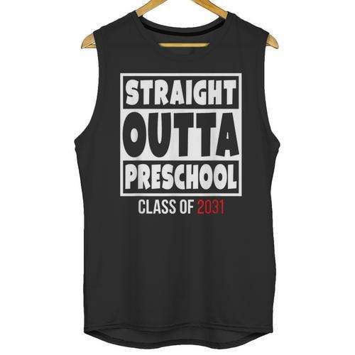 Straight Outta Preschool Class Of 2031 Shirt Graduation Unisex Tank Top - Best Gift Smart