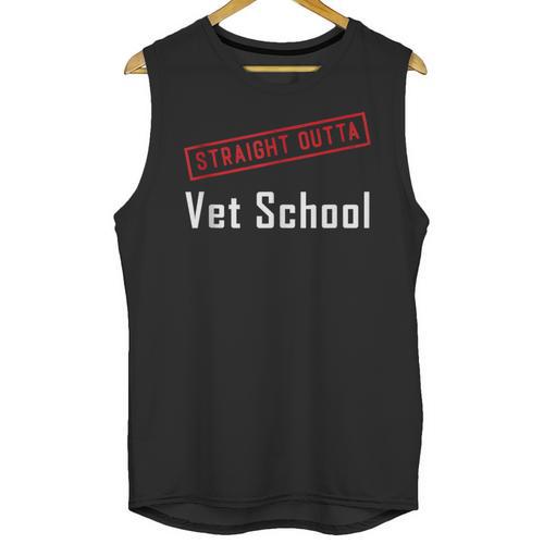 Straight Outta Vet School Graduation Veternarians I Survived Unisex Tank Top - Best Gift Smart