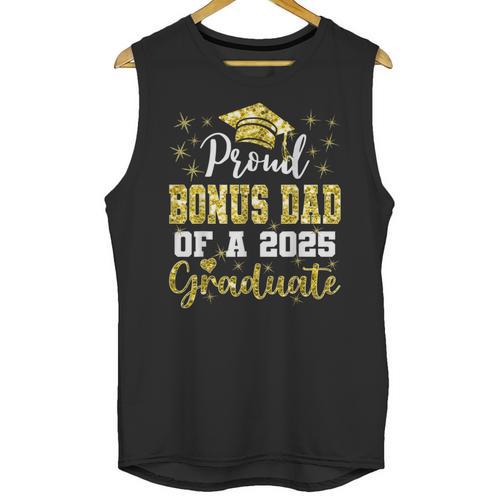 Super Proud Bonus Dad Of 2025 Graduate Graduation Family Unisex Tank Top - Best Gift Smart