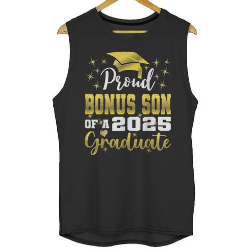 Super Proud Bonus Son Of 2025 Graduate Graduation Family Unisex Tank Top - Best Gift Smart