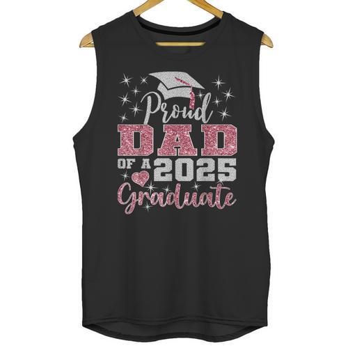 Super Proud Dad Of 2025 Graduate Senior Graduation Family Unisex Tank Top - Best Gift Smart