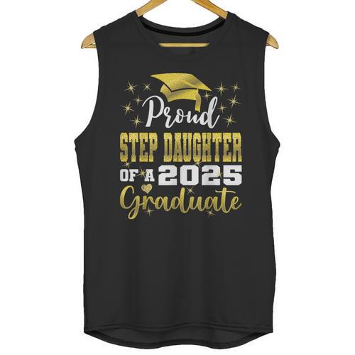 Super Proud Step Daughter Of 2025 Graduate Graduation Family Unisex Tank Top - Best Gift Smart