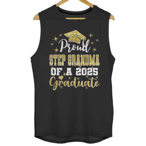 Super Proud Step Grandma Of 2025 Graduate Graduation Family Unisex Tank Top - Best Gift Smart