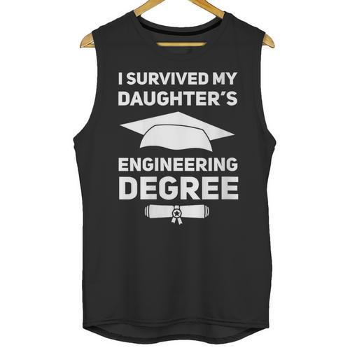 I Survived My Daughter's Engineering Degree Graduation Unisex Tank Top - Best Gift Smart