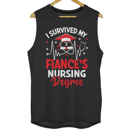 i Survived My Fiance's Nursing Degree Graduation Gifts Unisex Tank Top - Best Gift Smart