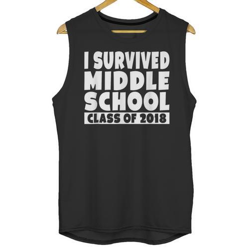 I Survived Middle School Class Of 2018 Graduation Unisex Tank Top - Best Gift Smart