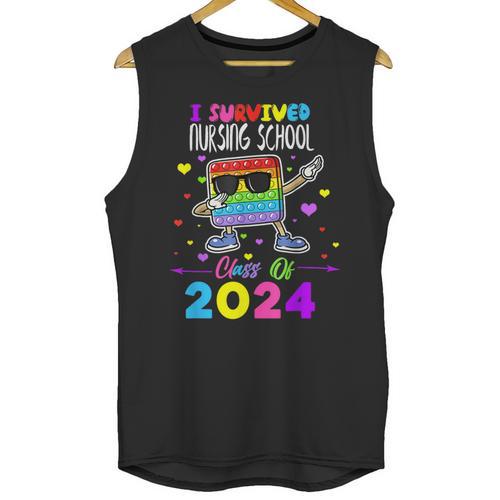 I Survived Nursing School Of 2024 Student Graduation 2024 Unisex Tank Top - Best Gift Smart