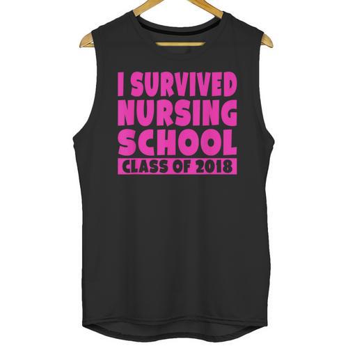 I Survived Nursing School Class Of 2018 Graduation Shirt Unisex Tank Top - Best Gift Smart