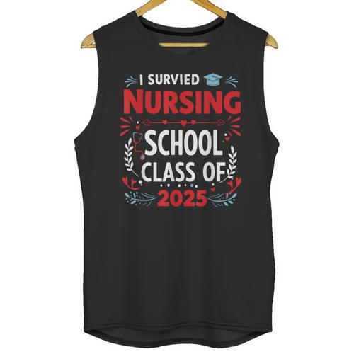 I Survived Nursing School Class Of 2025 Nurse Graduation Unisex Tank Top - Best Gift Smart